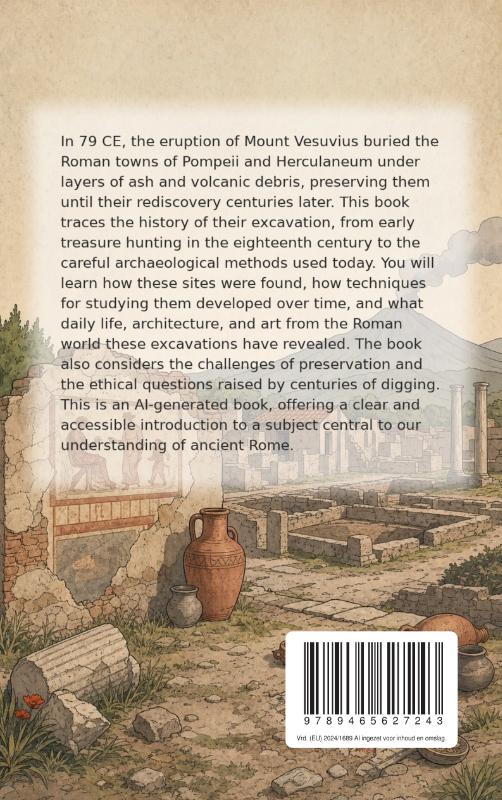 Achterkant van The Excavation of Pompeii and Herculaneum