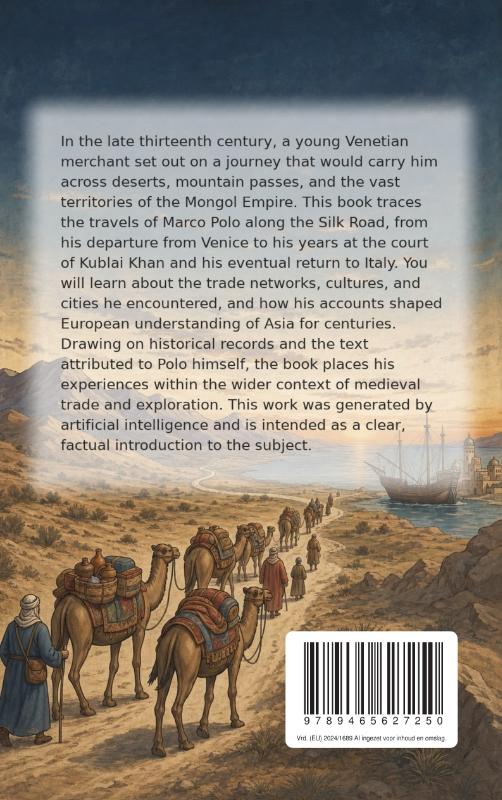 Achterkant van Marco Polo's Journeys to the East