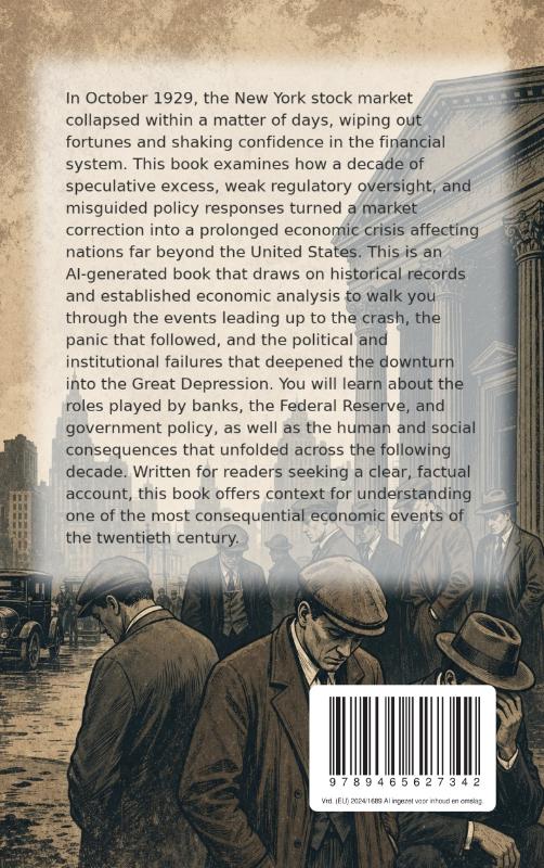Achterkant van The Wall Street Crash of 1929