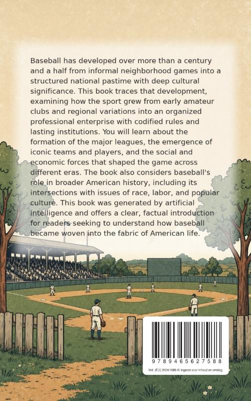 Achterkant van The History of Baseball