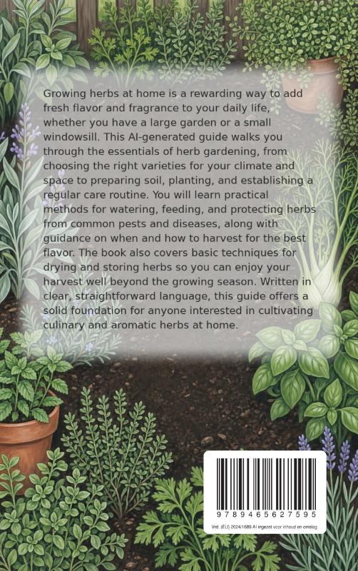 Achterkant van Growing Herbs in the Garden