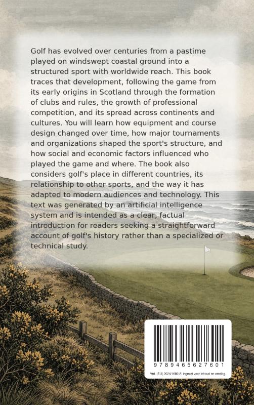 Achterkant van The History of Golf