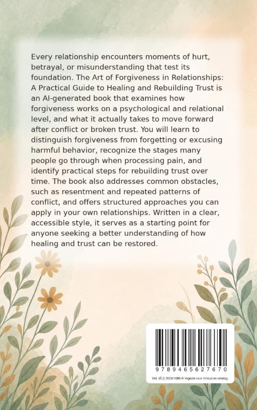 Achterkant van The Art of Forgiveness in Relationships