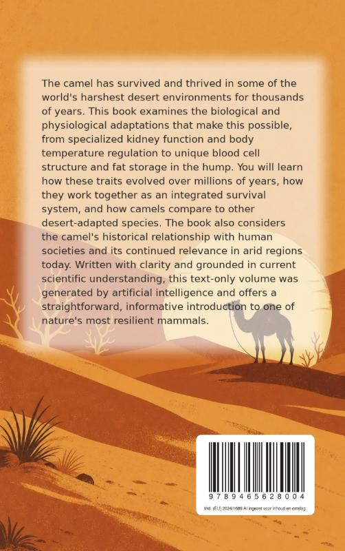 Achterkant van The Camel and Its Adaptation to the Desert