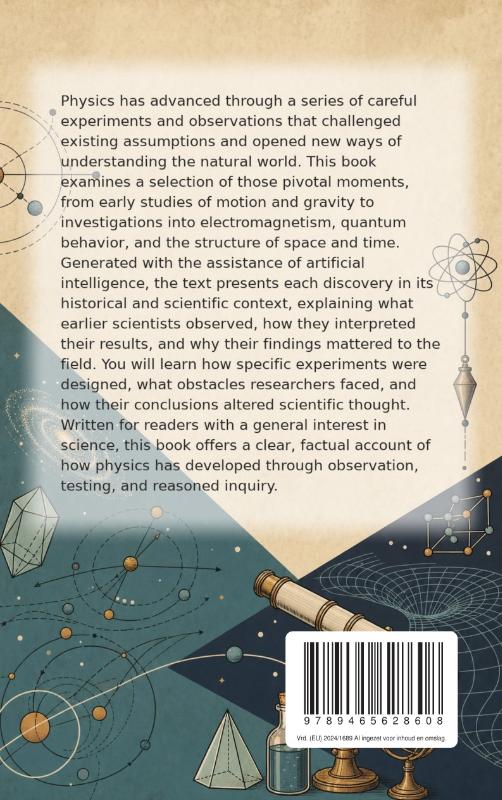 Achterkant van Famous Discoveries in Physics