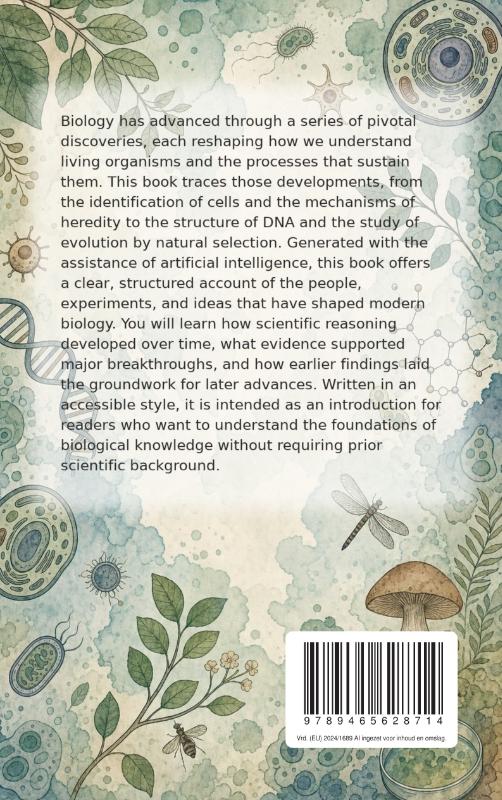 Achterkant van Famous Discoveries in Biology
