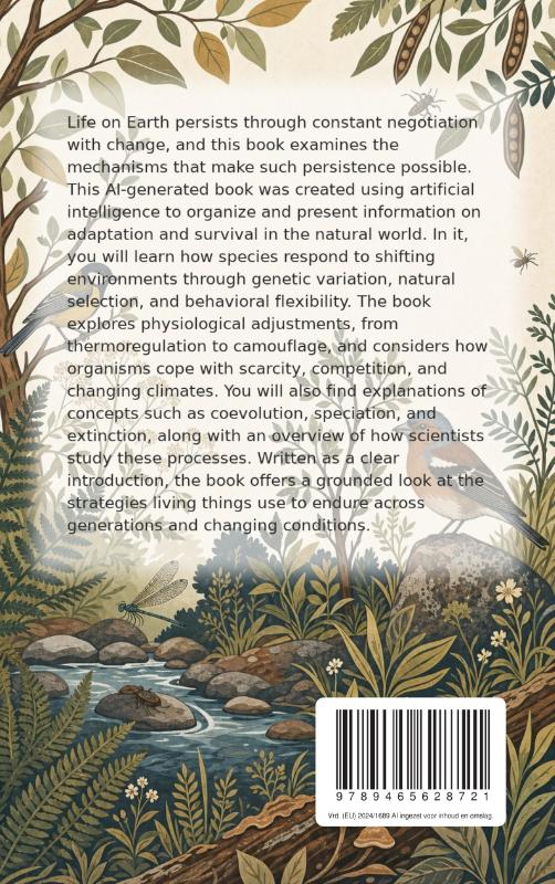 Achterkant van Adaptation and Survival in Nature