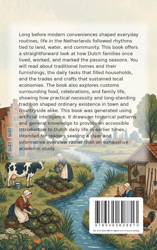 Achterkant van Daily Life in the Netherlands Long Ago