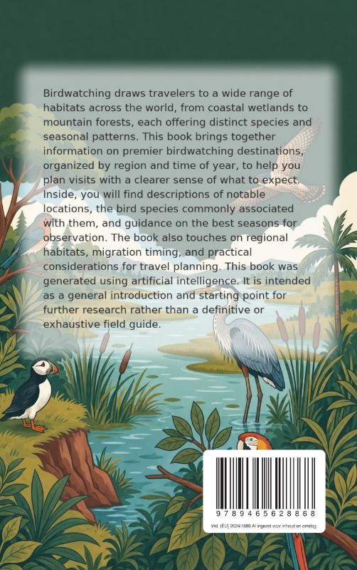 Achterkant van The Best Places to Watch Birds