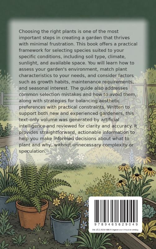 Achterkant van Choosing Plants for Your Garden
