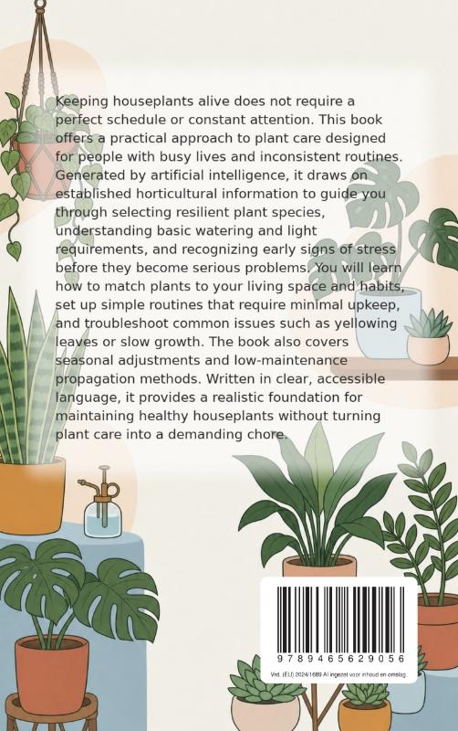 Achterkant van Low-Effort Plant Care