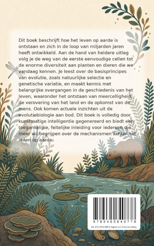 Achterkant van De evolutie in het kort