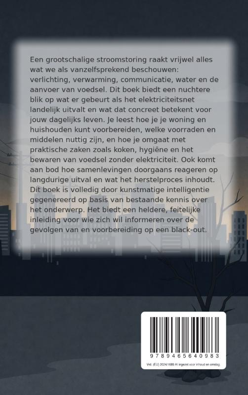 Achterkant van Wat als de stroom landelijk uitvalt