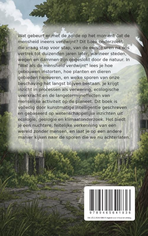 Achterkant van Wat als de mensheid verdwijnt