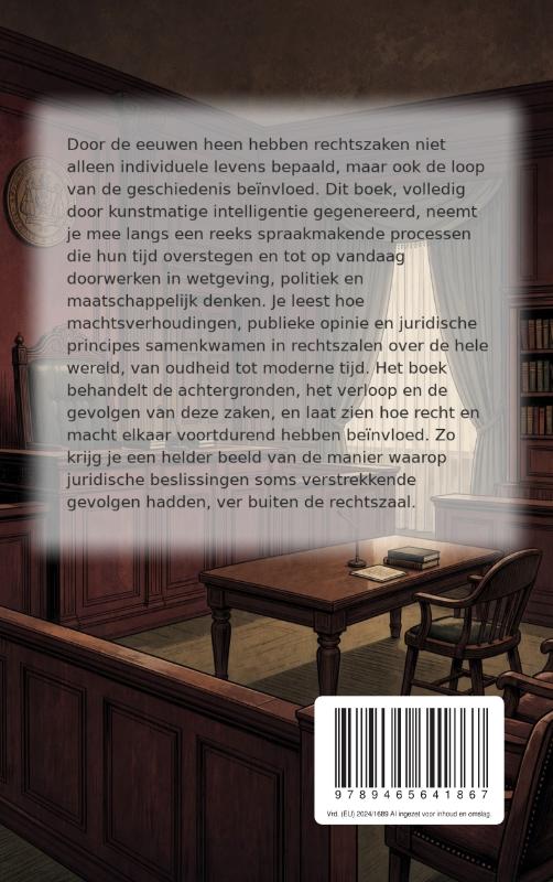 Achterkant van De grootste rechtszaken uit de geschiedenis