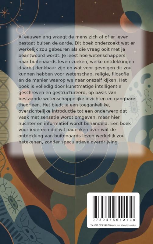 Achterkant van Wat als we buitenaards leven vinden