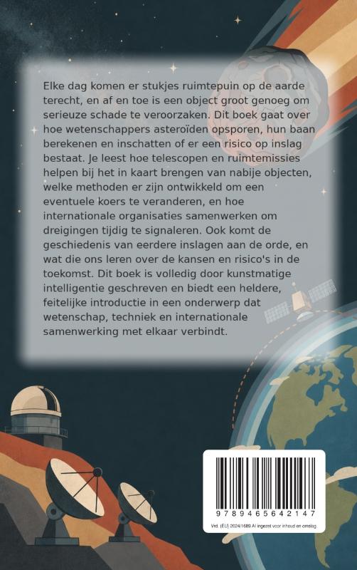 Achterkant van Wat als een asteroïde op de aarde afkomt