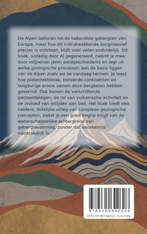 Achterkant van Hoe de Alpen ontstonden