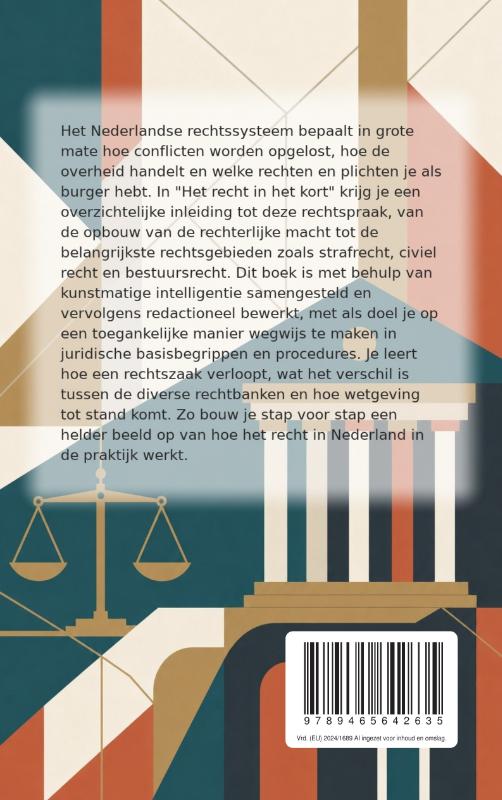 Achterkant van Het recht in het kort