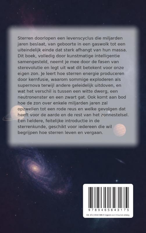 Achterkant van Hoe de zon ooit dooft