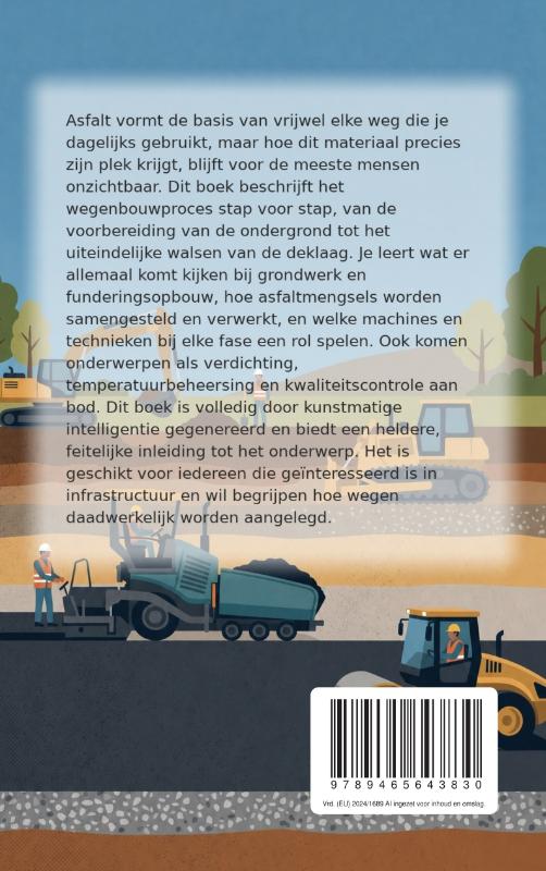 Achterkant van Hoe asfalt gelegd wordt