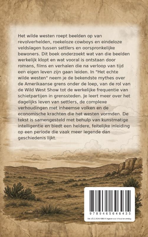 Achterkant van Het echte wilde westen