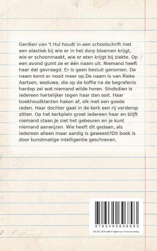 Achterkant van De bloemenlijst