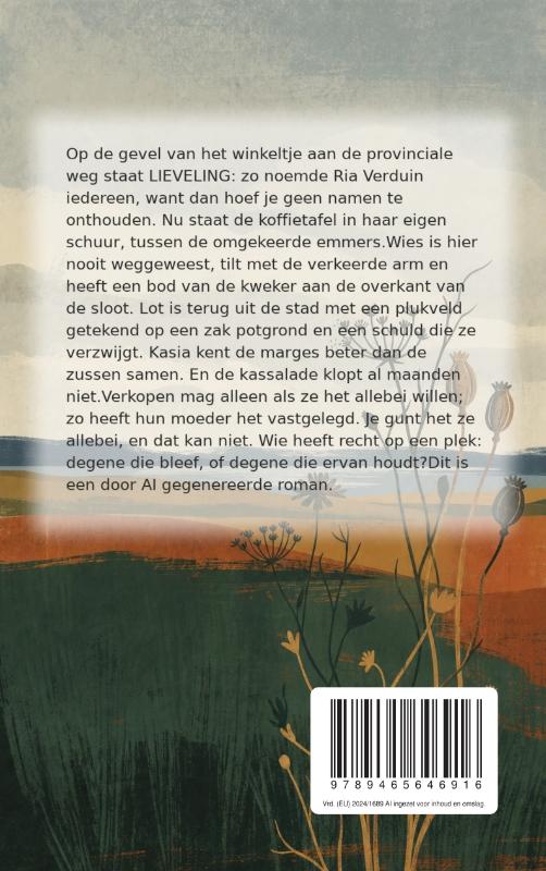 Achterkant van Schrijf op wat u plukt