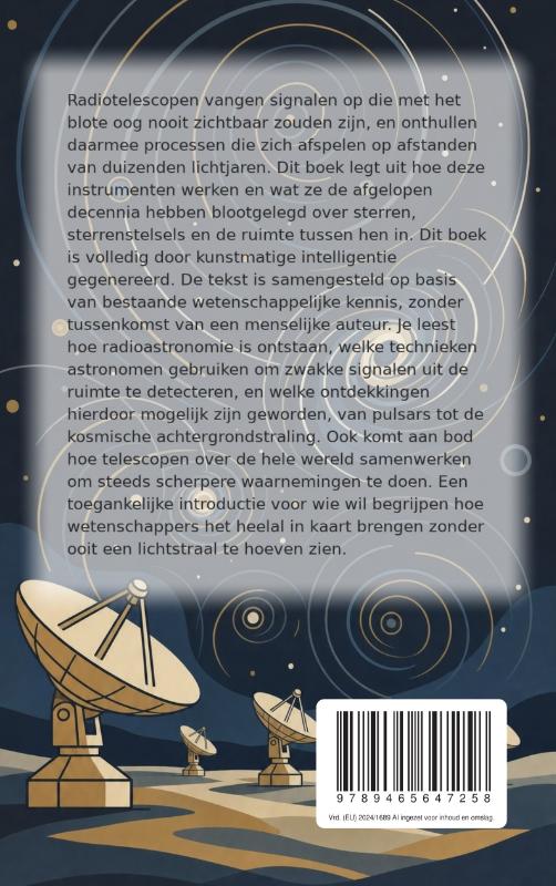 Achterkant van Luisteren naar de sterren