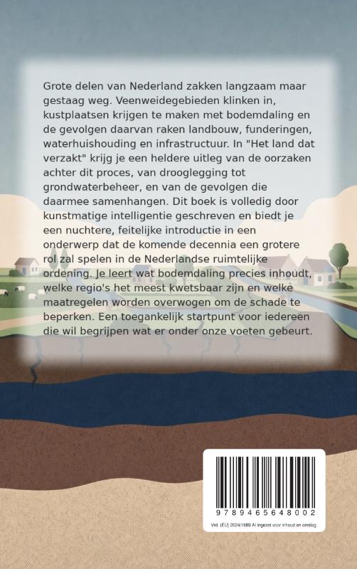 Achterkant van Het land dat verzakt