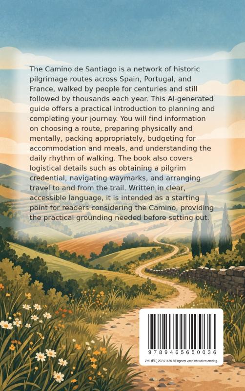Achterkant van Walking the Camino de Santiago
