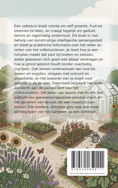 Achterkant van Het volkstuinleven