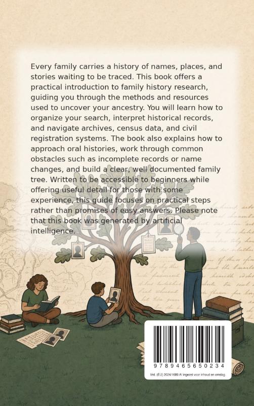 Achterkant van Family History Research