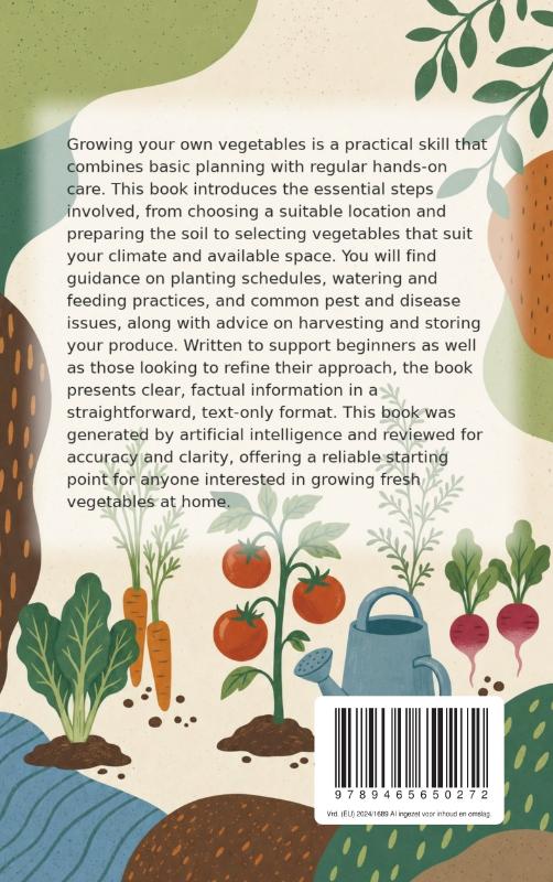 Achterkant van Starting a Vegetable Garden