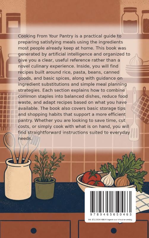 Achterkant van Cooking From Your Pantry