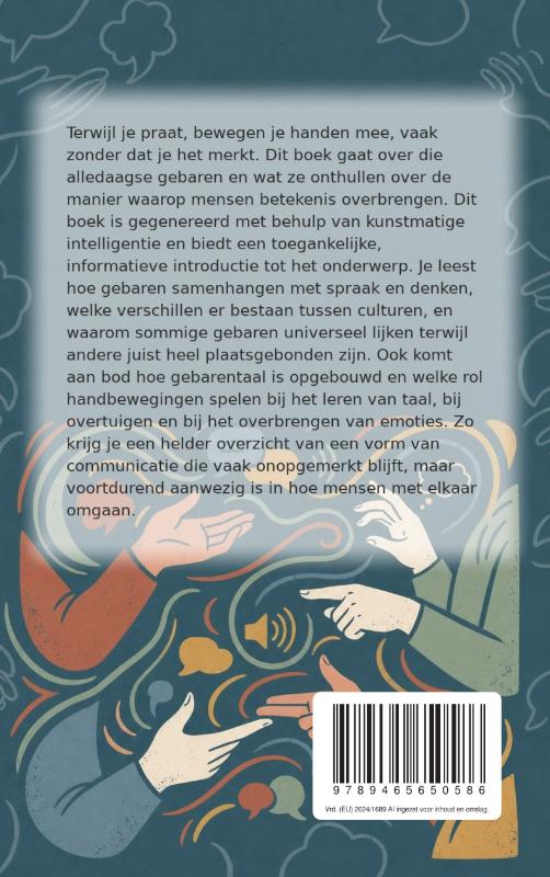 Achterkant van Waarom we met onze handen praten