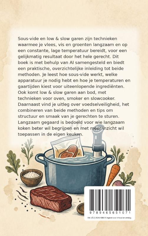 Achterkant van Langzaam gegaard