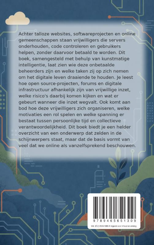 Achterkant van Vrijwilligers die het internet dragen