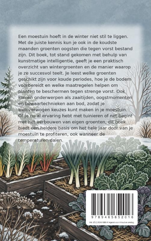Achterkant van Wintergroenten die vorst aankunnen