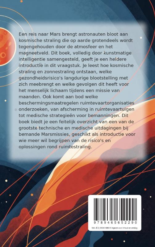 Achterkant van Straling onderweg naar Mars