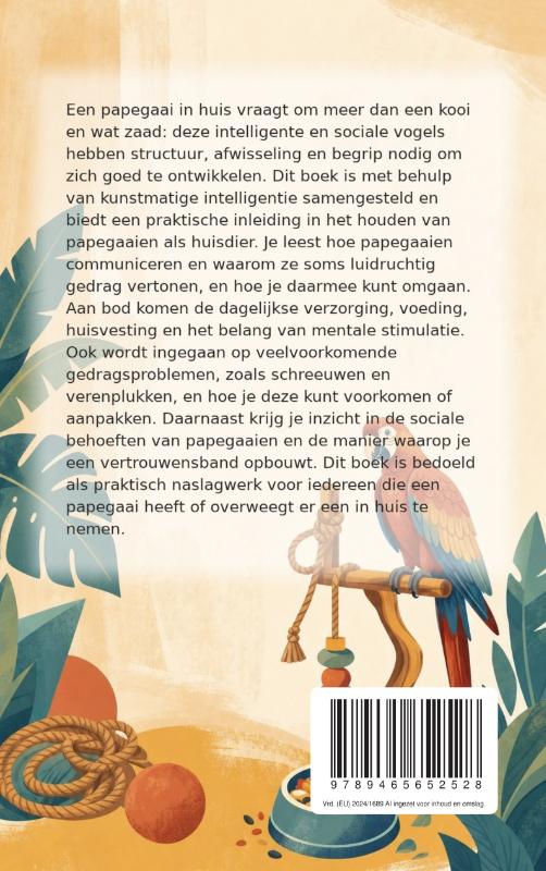 Achterkant van Papegaai in huis: slim en luidruchtig