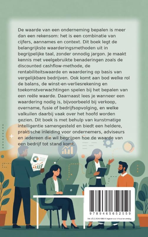 Achterkant van Bedrijfswaardering in gewone taal