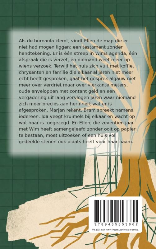 Achterkant van Ongetekend
