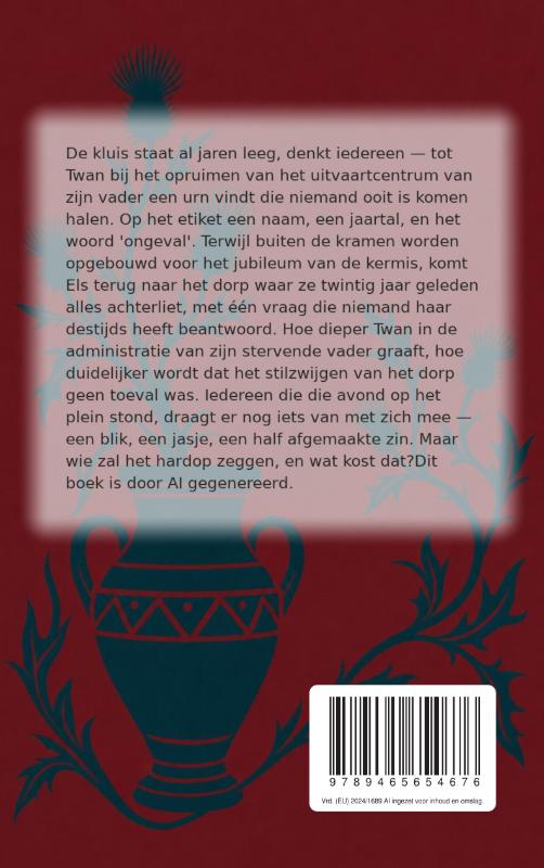 Achterkant van Niet afgehaald