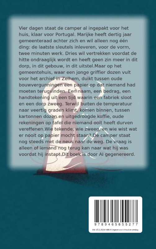 Achterkant van Voor de vorm