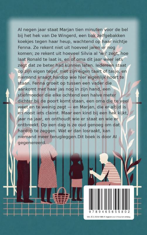 Achterkant van Wie er staat