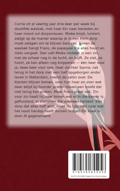 Achterkant van Onder de cape
