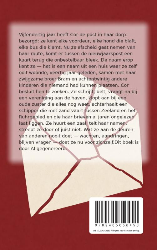 Achterkant van Onbestelbaar