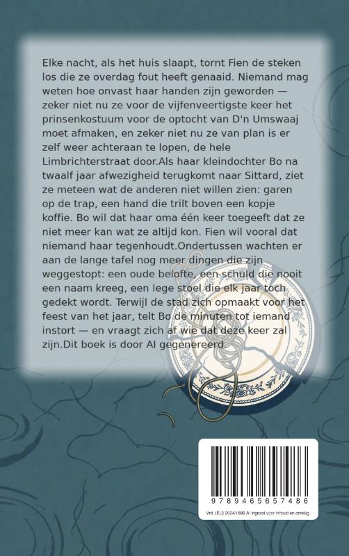 Achterkant van Het zevende bord