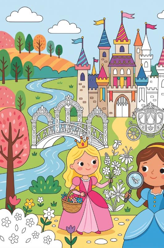 Achterkant van Sprookjeskastelen en prinsessen